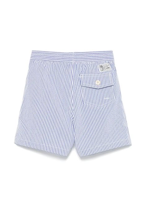 Costume Da Bagno a Righe Azzurre Con Pony RALPH LAUREN KIDS | 322-934598002